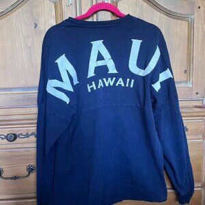 Spirit Men's Navy and White Maui Hawaii‎ Long Sleeve Shirt